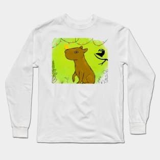 No stress capybara Long Sleeve T-Shirt